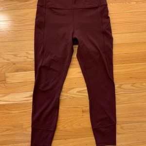 Burgundy 28” legging